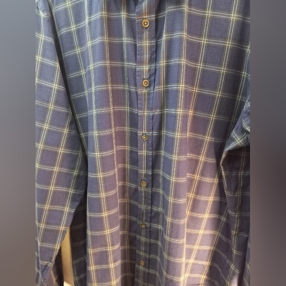 7 For All Mankind Western Plaid Blue Large Business Casual Shirt Office Cowboy - Picture 12 of 16
